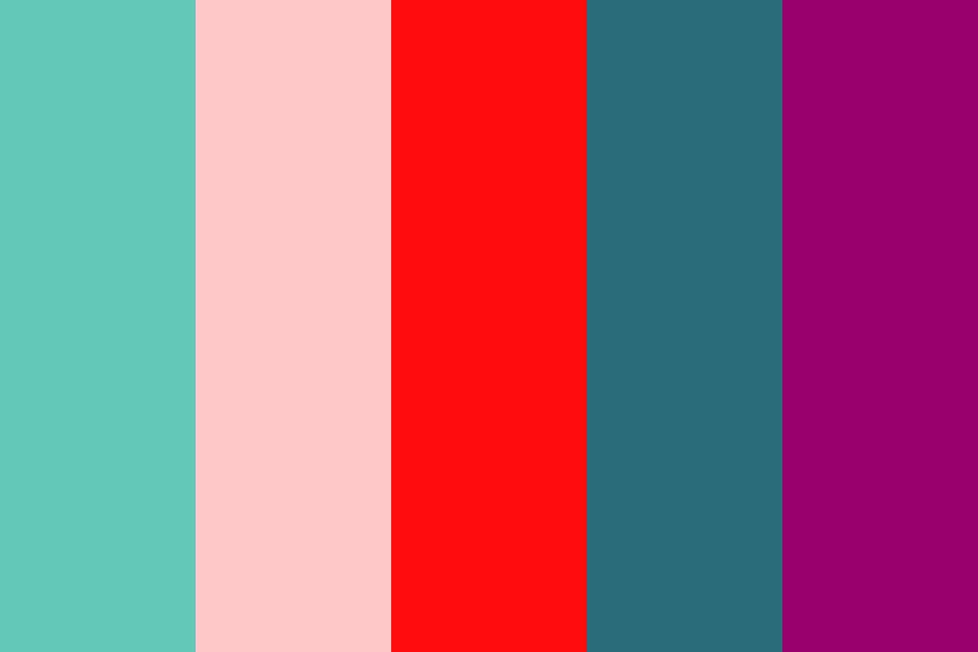 red pink green Color Palette