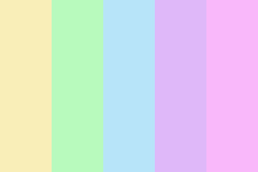pastel rainbow cake deluxe Color Palette
