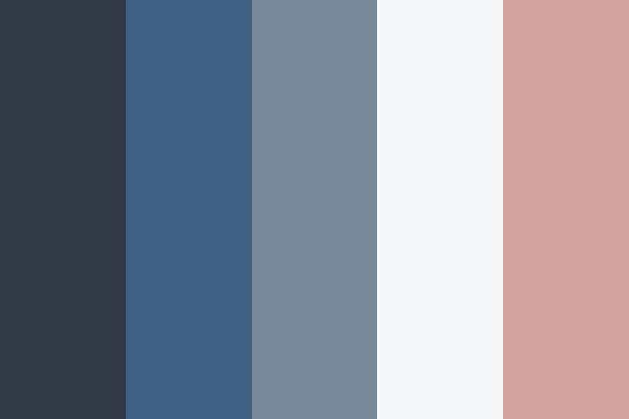 Modern Blue Grey Pink Color Palette