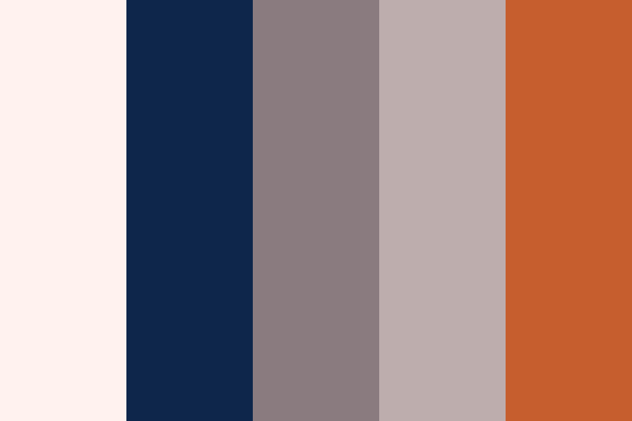 relaxed orange and blue vibe Color Palette