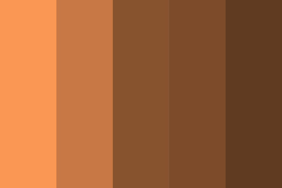 Brown or Dark Brown Human Skin Color Palette