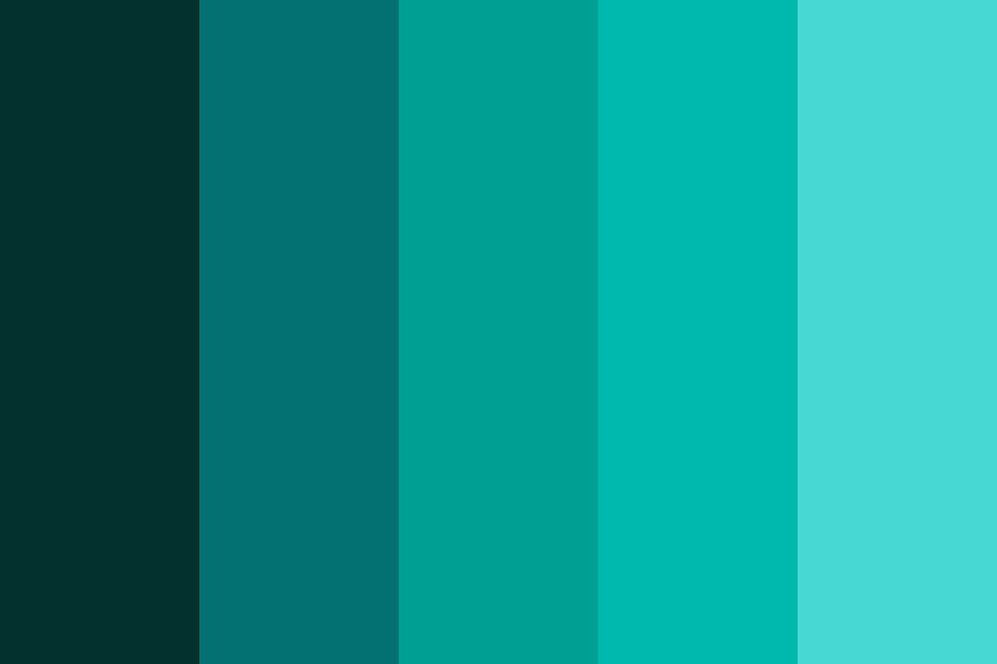 Caribbean Sea Water Color Palette