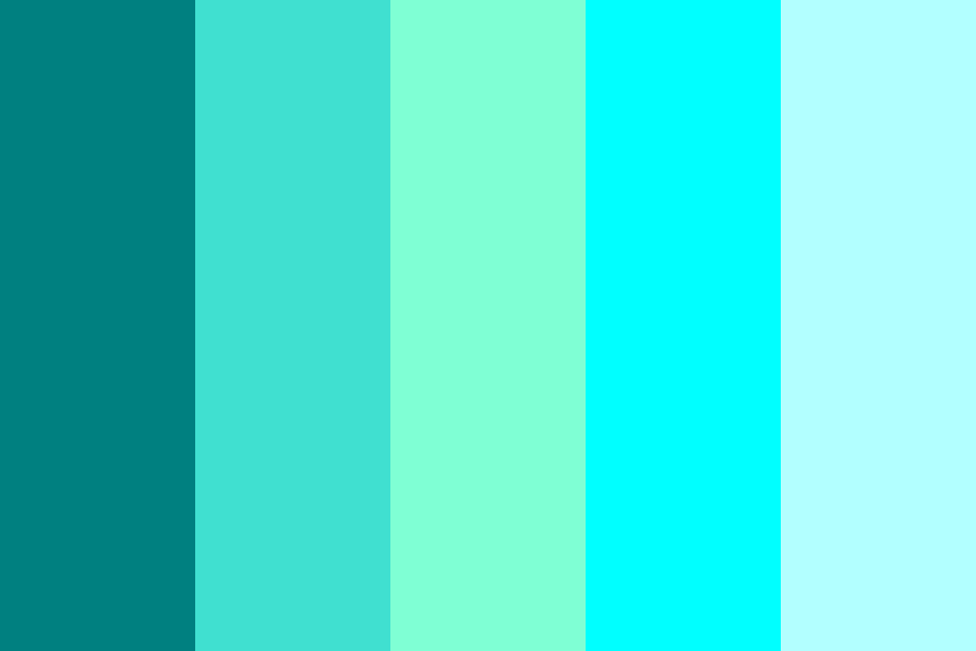 Blue Green shades Color Palette