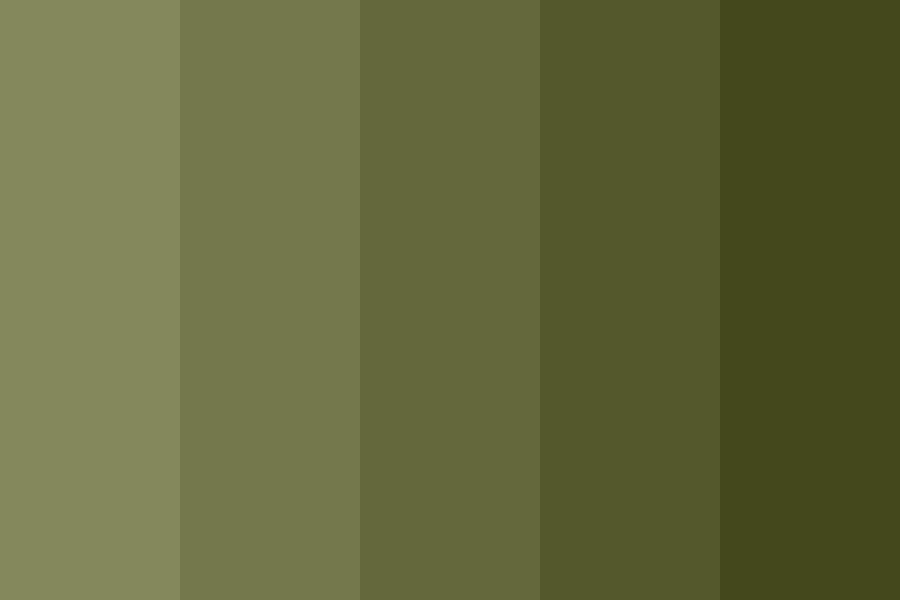 Shades of Muddy Green Color Palette