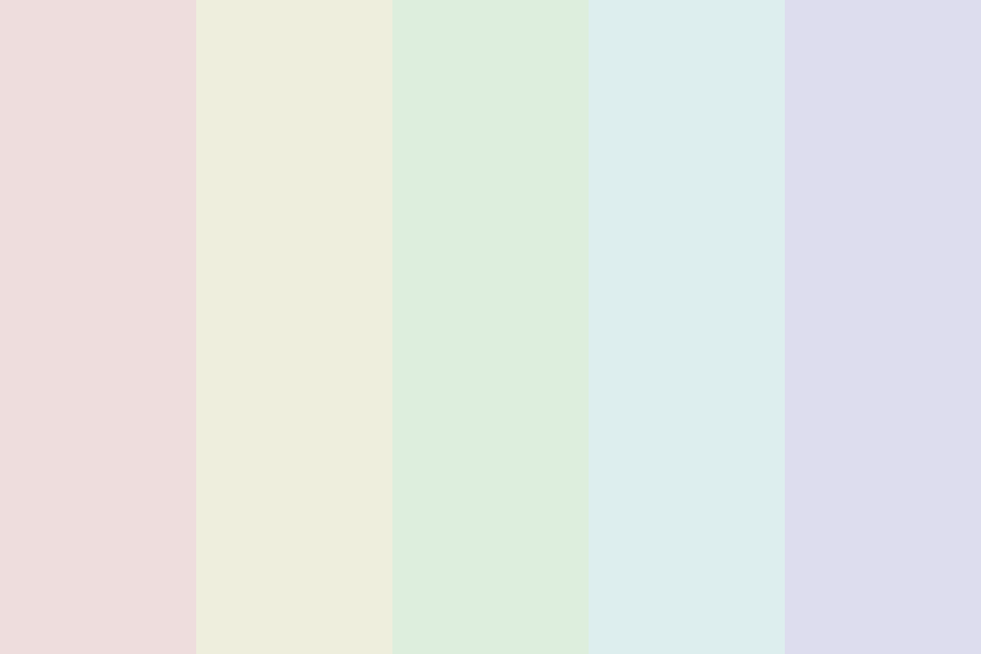 Pastel rainbow 5 Color Palette