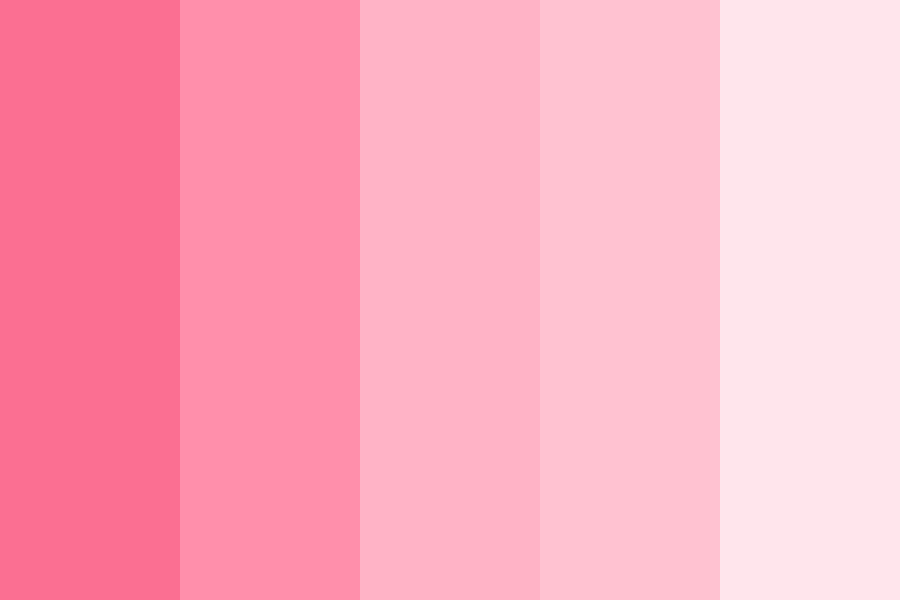 Ultra Red + Cherry Blossom + Piggy Pink Pastel Color Palette