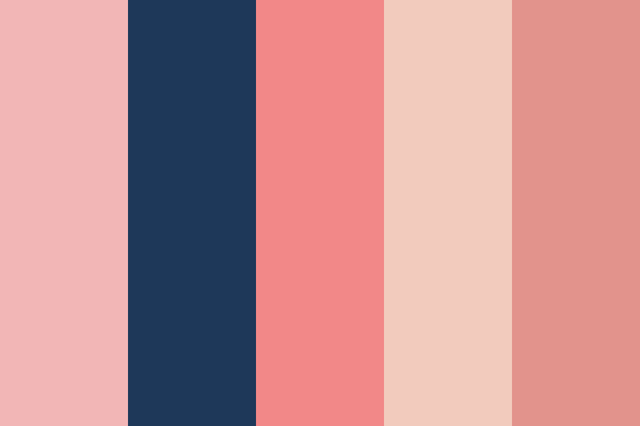BLUE BOHO PINK Color Palette