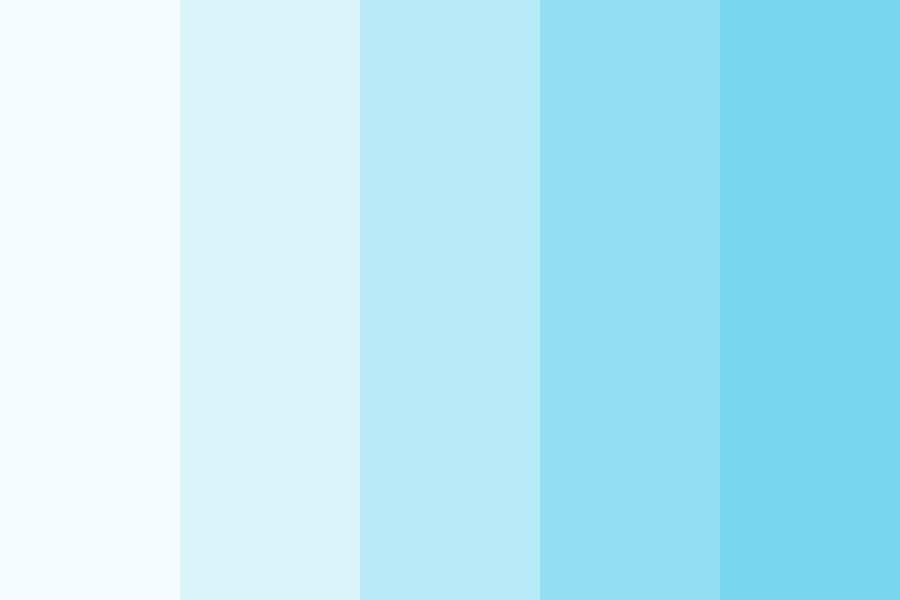 Soft Pastel Blue Shades Color Palette