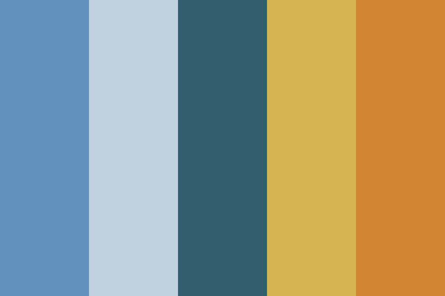 Orange Blue Teal 1 Color Palette