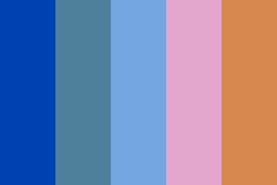 Baffle Blue Color Palette