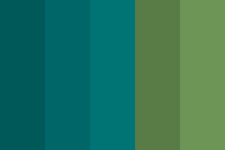 Bluegreen teals with sage Color Palette