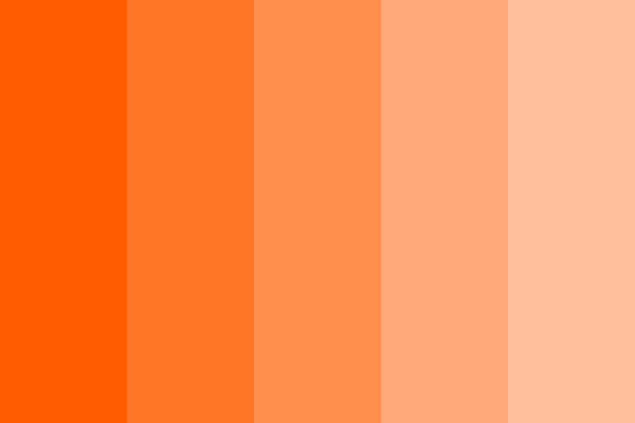 Blazing Blood Orange Color Palette