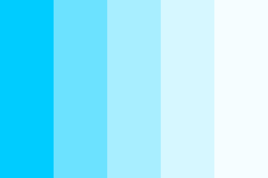 Vibrant Vivid Sky Blue Color Palette