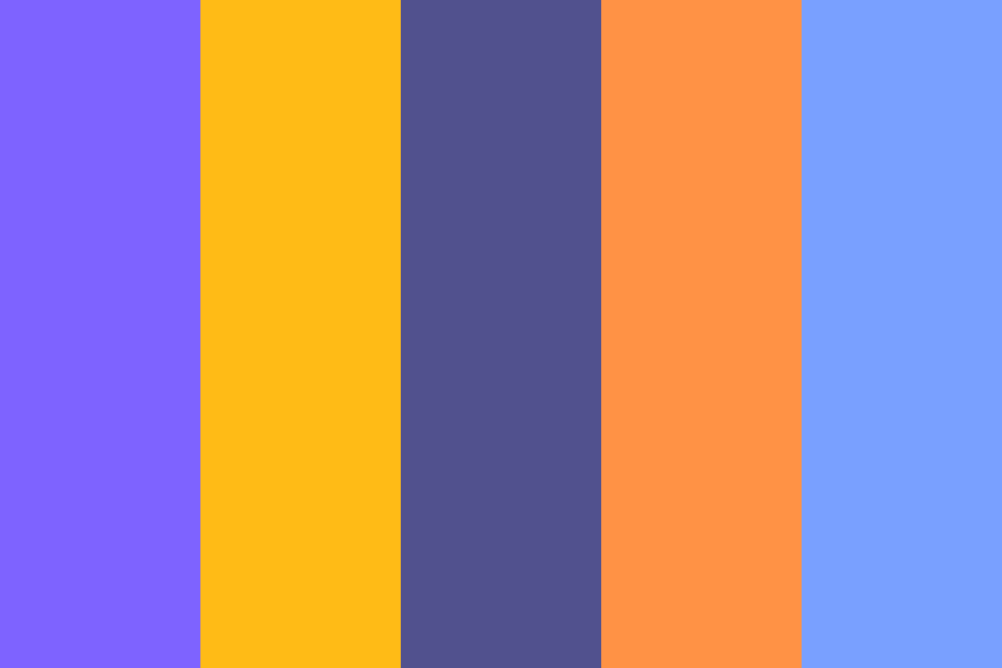Orange and blue contrast Color Palette