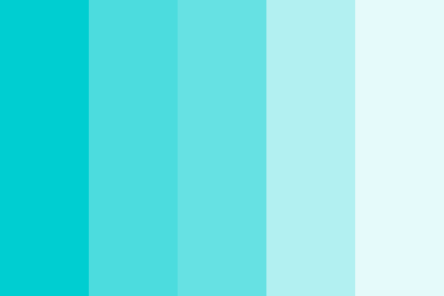 Sample1 Dark to Light Turquoise Color Palette