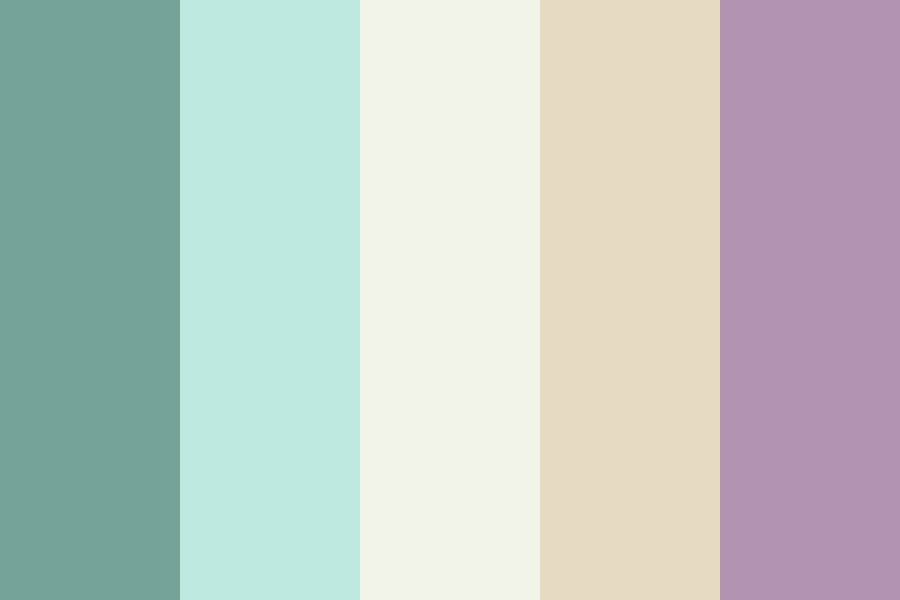 Mint lilac gray beige and blue pastels Color Palette