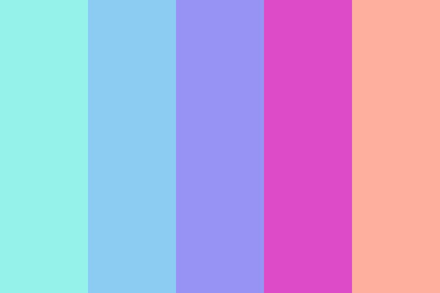 Blue Pink and Orange Color Palette