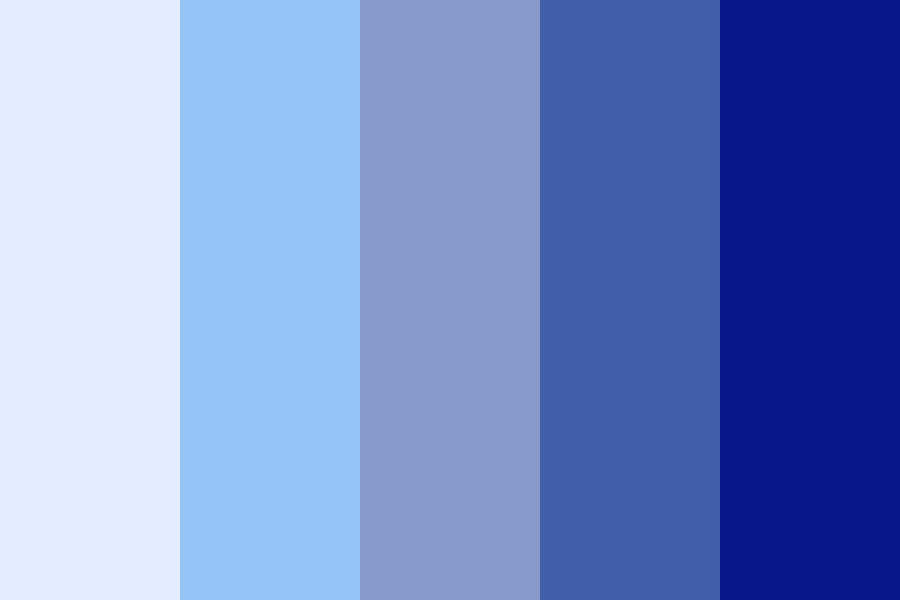 light to dark blues Color Palette