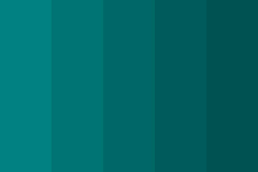 Shades of the color teal Color Palette