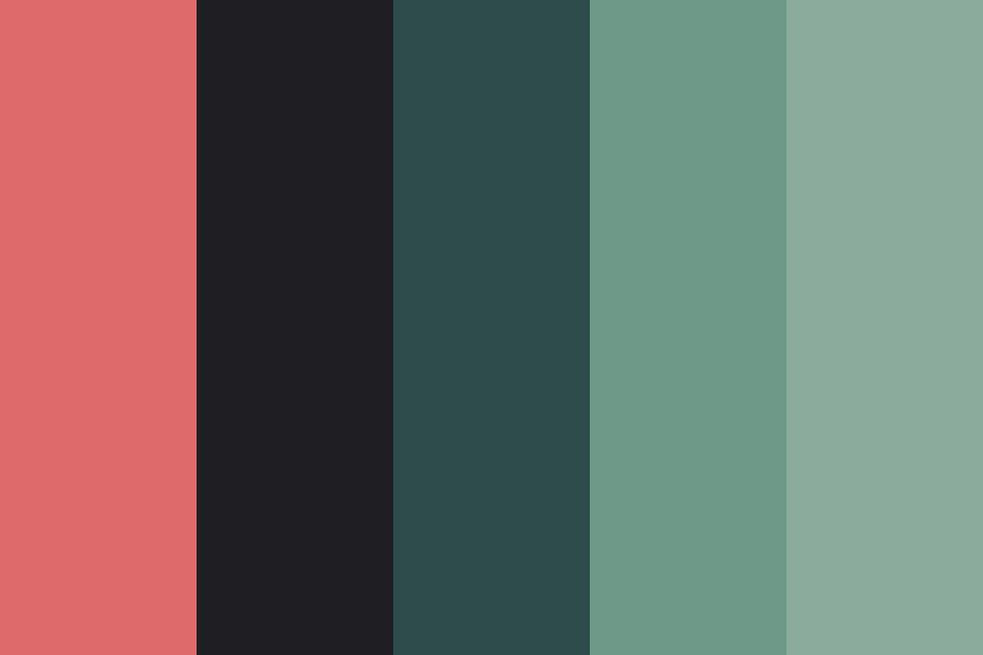 Dark2light greens and accent Color Palette
