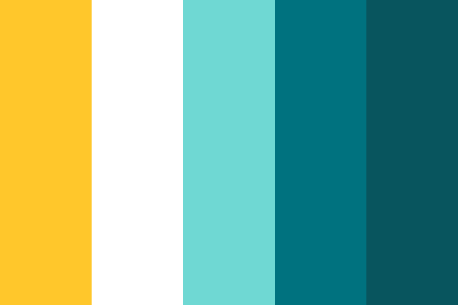 Daisies on Teal Color Palette