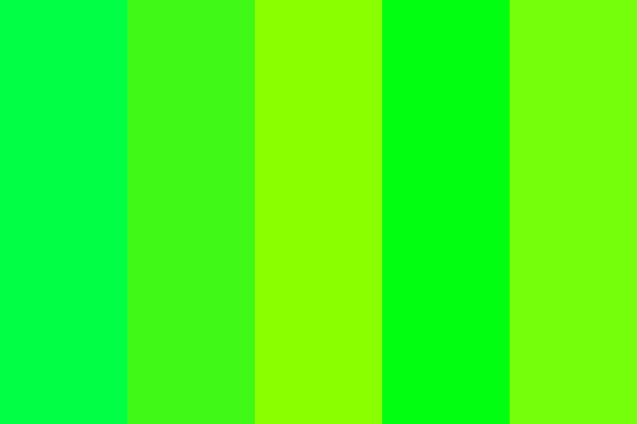 Bright Shades Of Green Color Palette