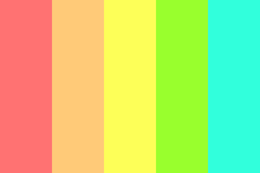 Bright rainbow colors Color Palette