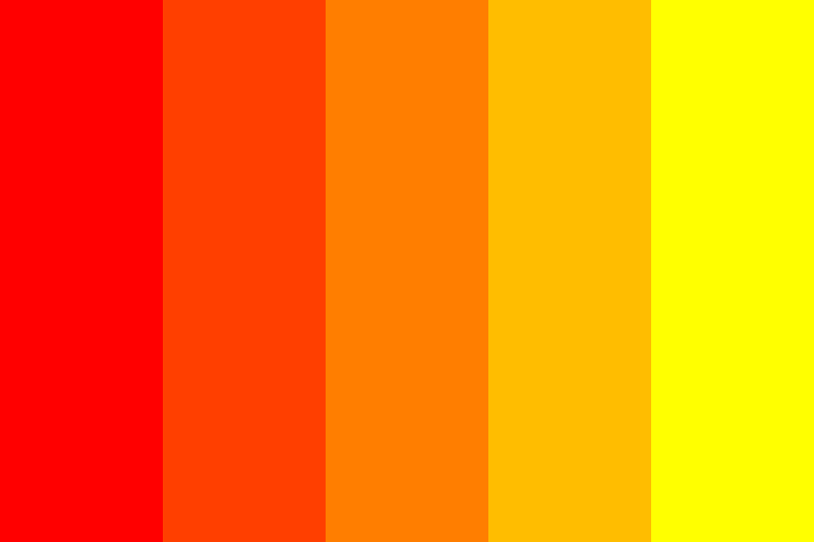 From Red to Yellow Color Palette