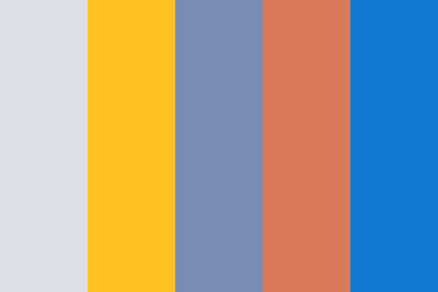 OrangeBlueGold Color Palette