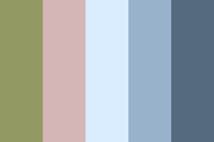 Blue with an olive Color Palette
