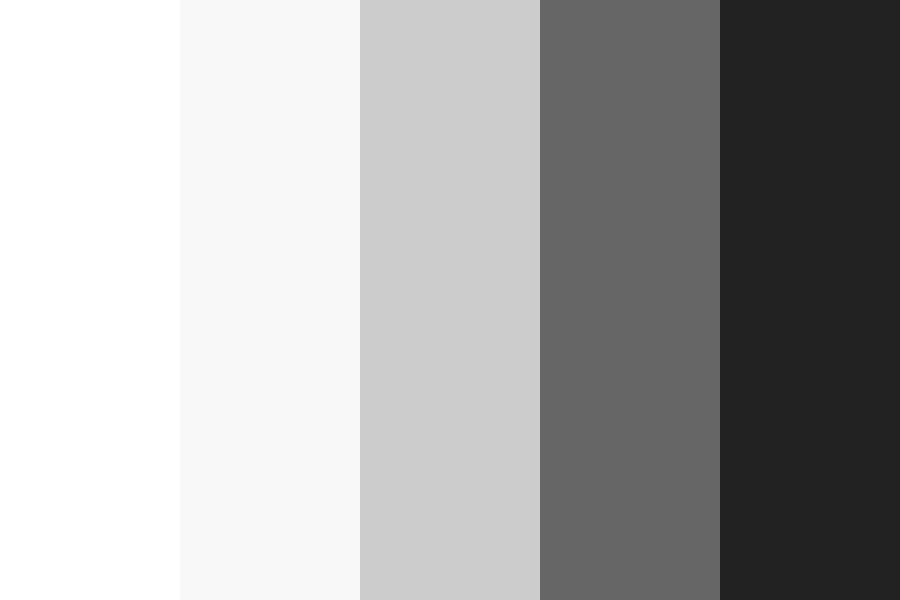 White milky silver gray and coaly Color Palette