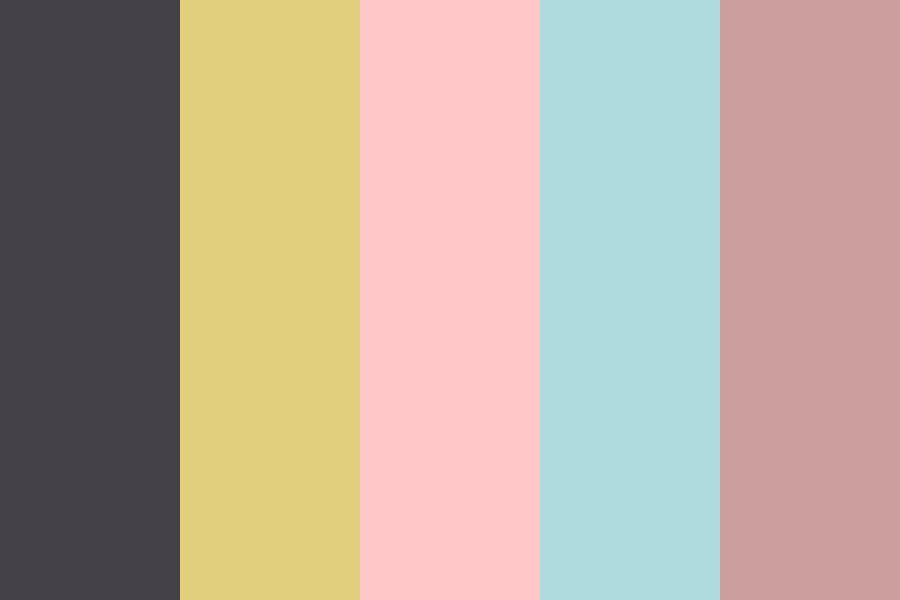 Blue Pink and Gold Color Palette