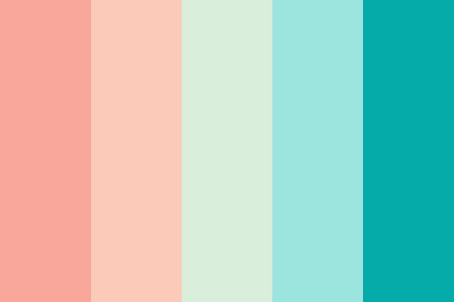 Coral aqua CL Color Palette