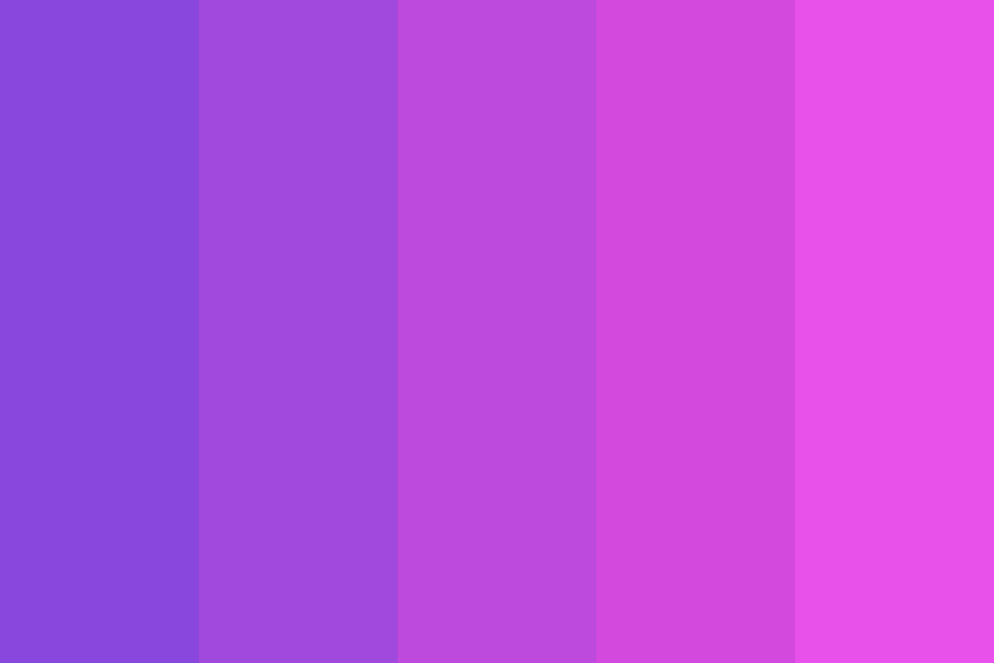 Purple to Magenta to Pink Color Palette
