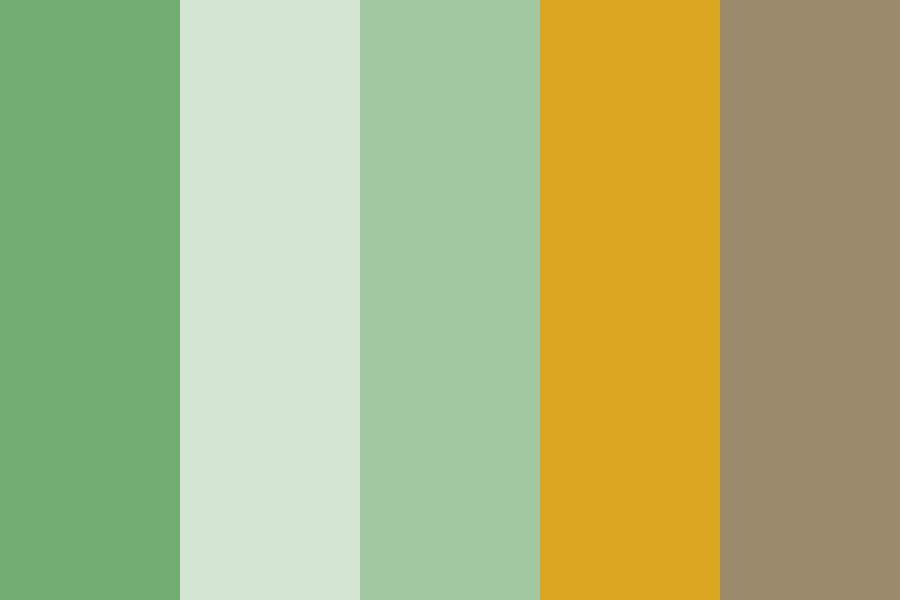 Mint and Mustard Color Palette