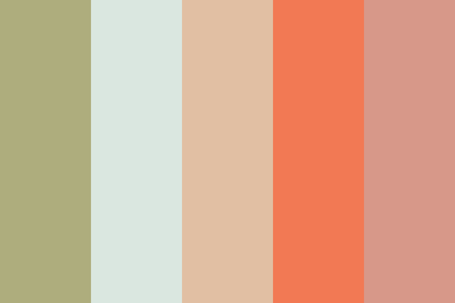 Tangerine and Sage Color Palette