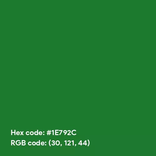 Christmas Green color hex code is 1E792C