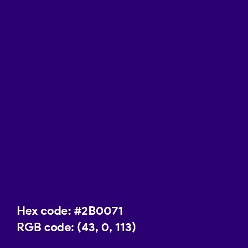 Deep Indigo color hex code is 2B0071
