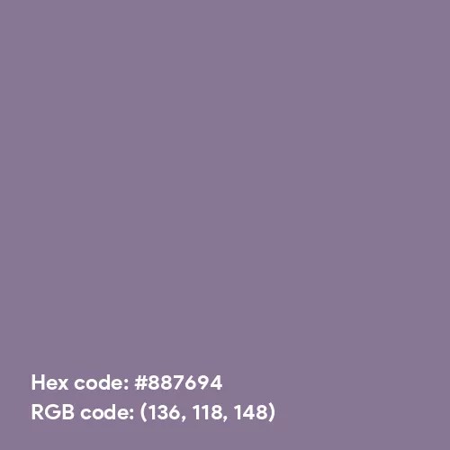 Dusty Purple color hex code is 887694