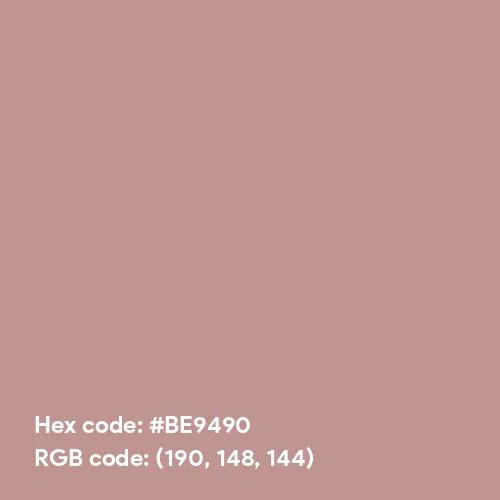 Rose Beige color hex code is BE9490