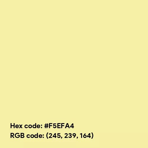 Cute Yellow color hex code is F5EFA4