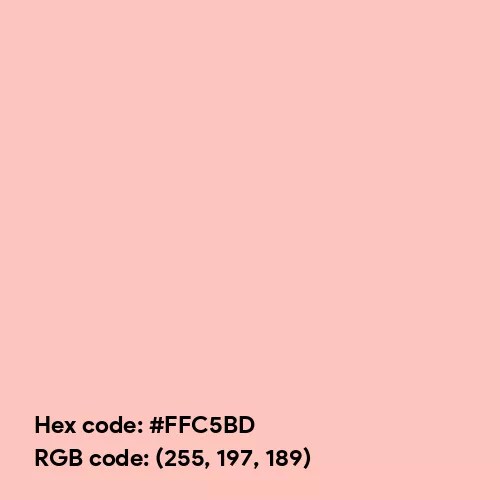 Peachy Pink color hex code is FFC5BD