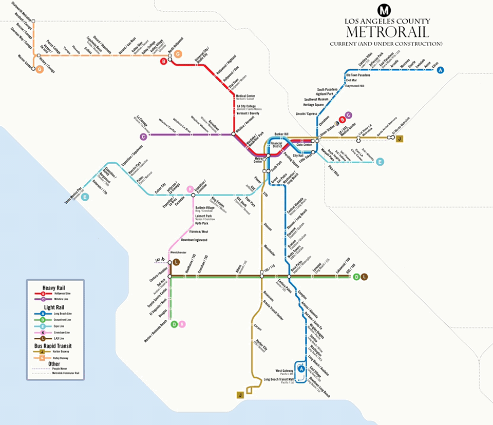 Measure M Los Angeles Map Measure M Map For LA Transit