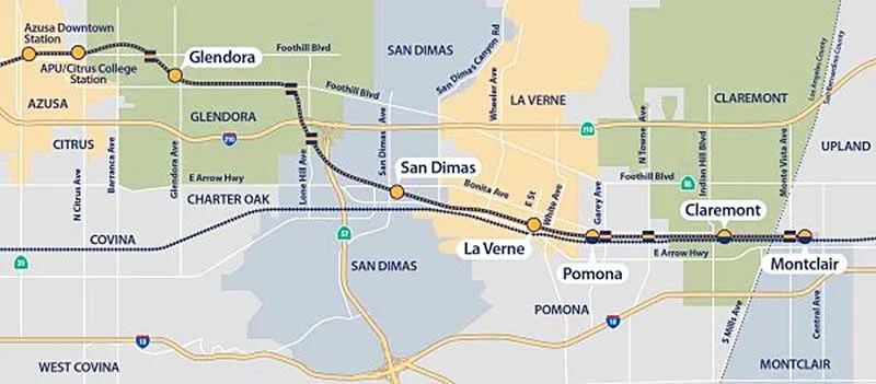 Gold Line Metro Map SGV Rail Service Puts Gold Line in Competition With Metrolink