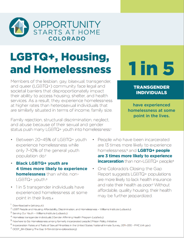 Opportunity Starts at Home LGBTQ+ Colorado Coalition for the Homeless