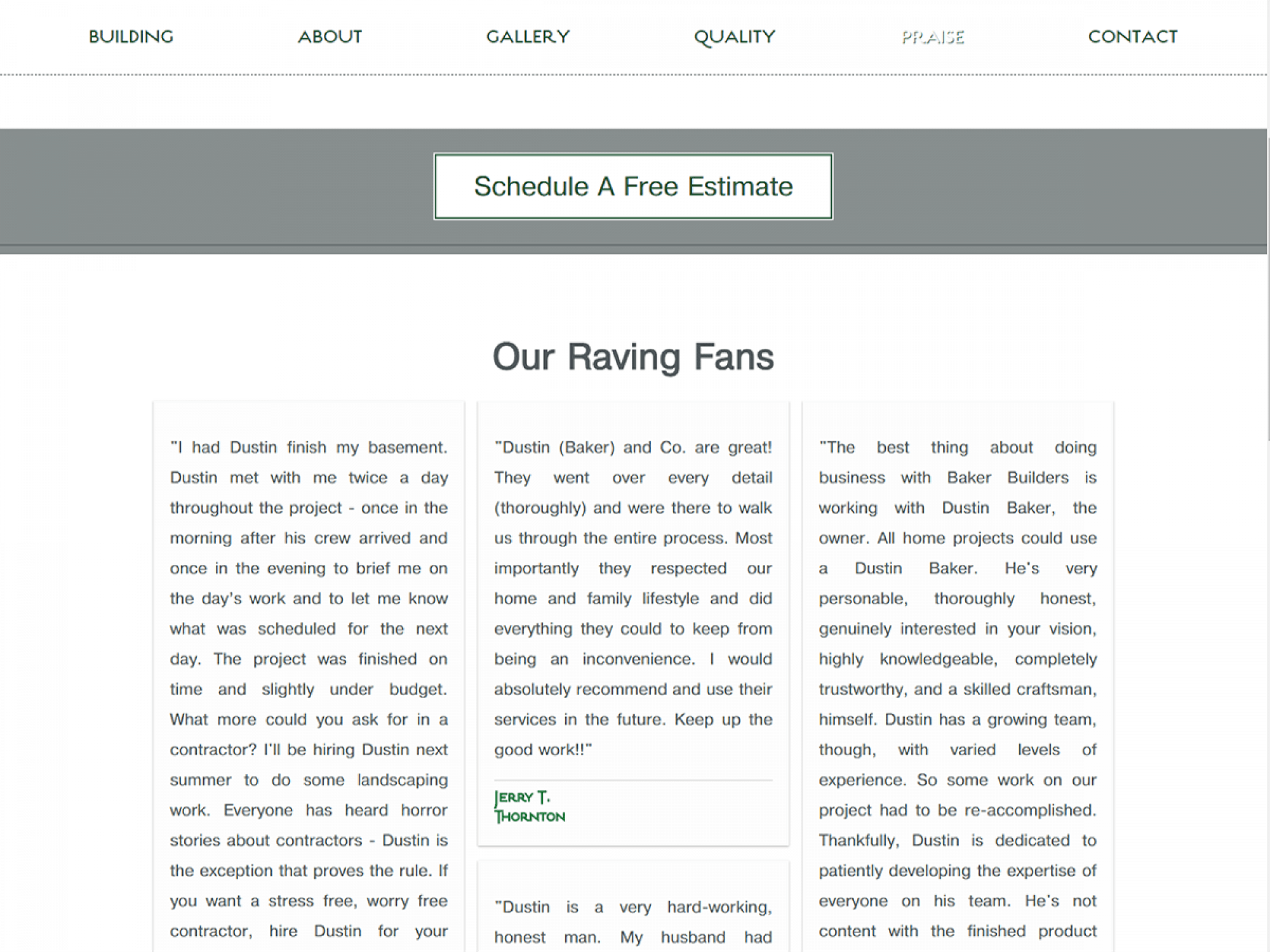 site Design Portfolio Baker Builders Denver CO