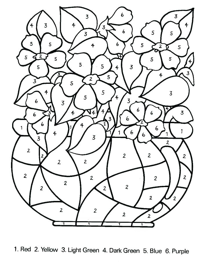Advanced Color By Number Printable Color by Number Printable