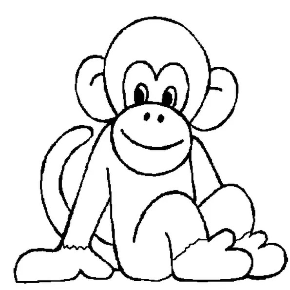 BÉBÉ SINGE Coloriage bébé singe en Ligne Gratuit a