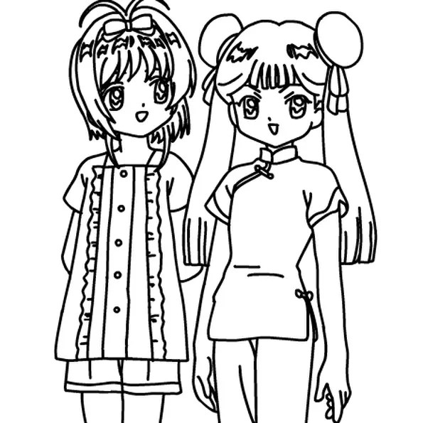 SAKURA Coloriage sakura en Ligne Gratuit a imprimer sur