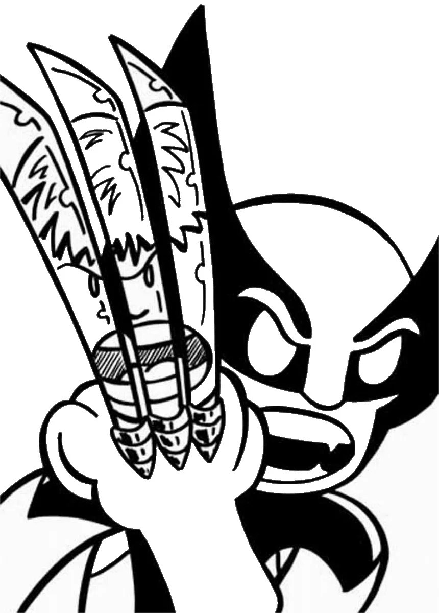 Chibi Wolverine Coloring Pages Coloring Pages